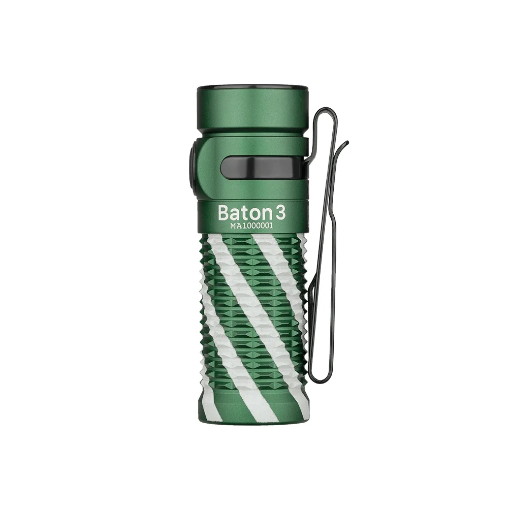 Baton 3 (Christmas green)Limited OLIGHT ORB-16C05-10C
550mAh 3.7V IMR16340
(Included)
