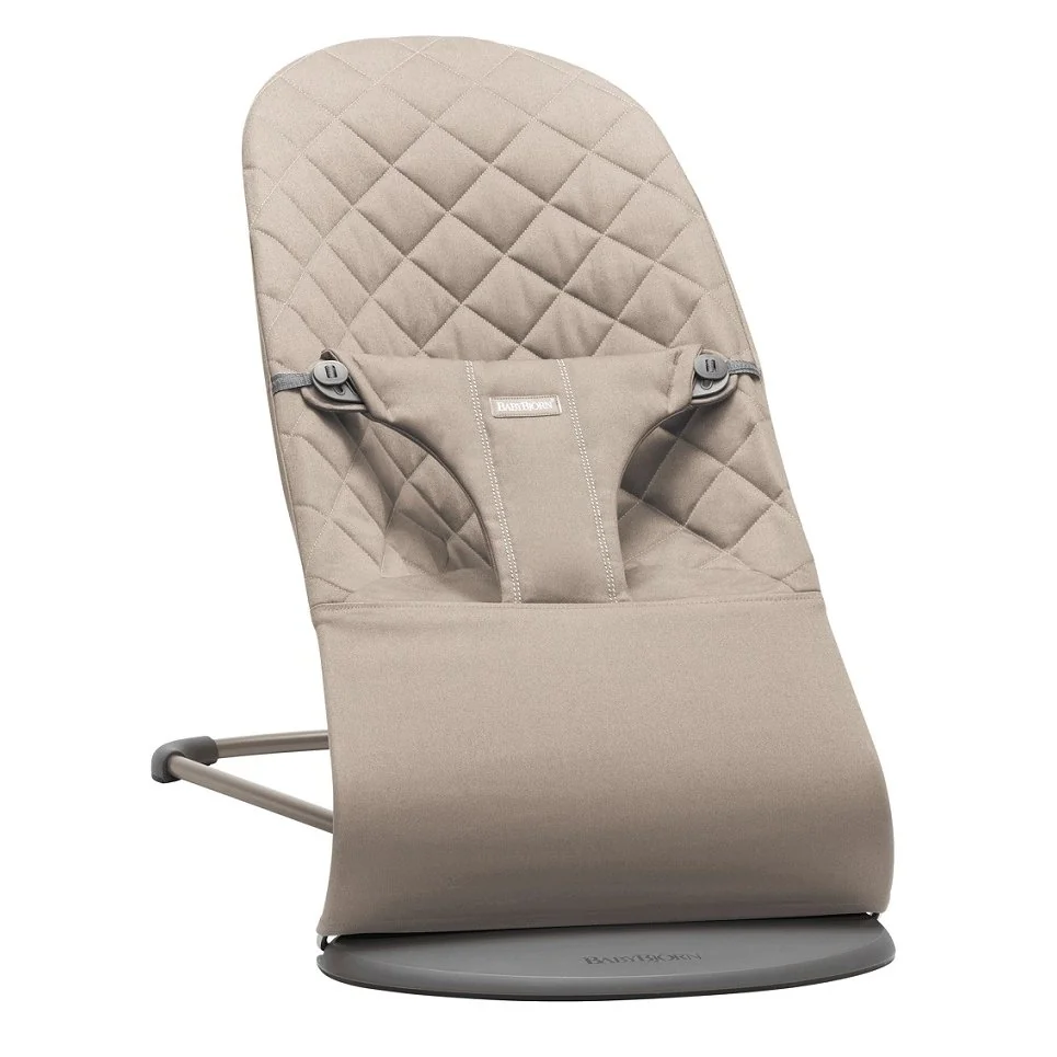 Lehátko Bliss Woven, Sand Grey s hračkou