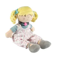Bonikka látková bábika s náramkom - Lucy v kvietkovanom outfite