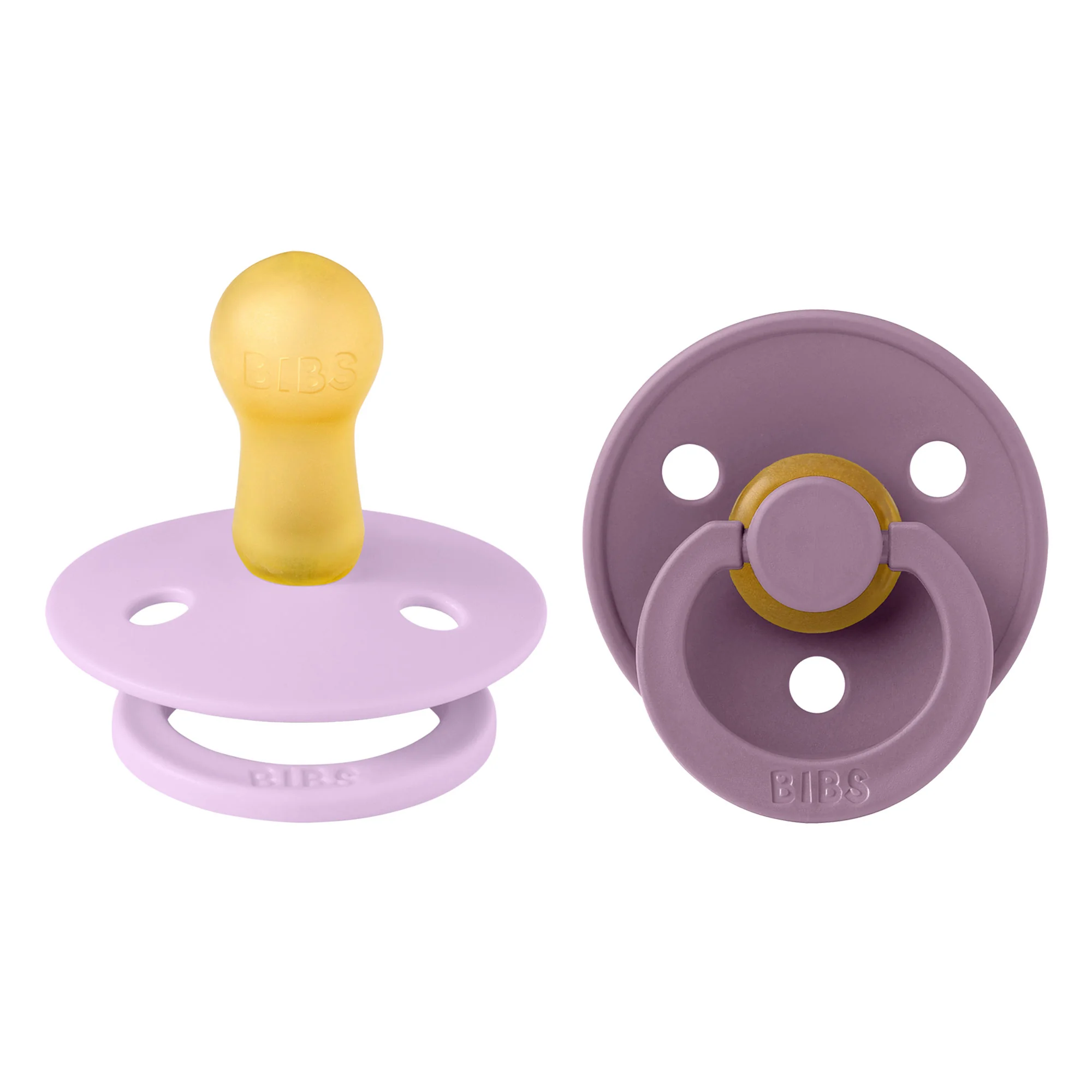 BIBS Colour cumlíky z prírodného kaučuku 2ks veľkosť 2 - Violet Sky / Mauve