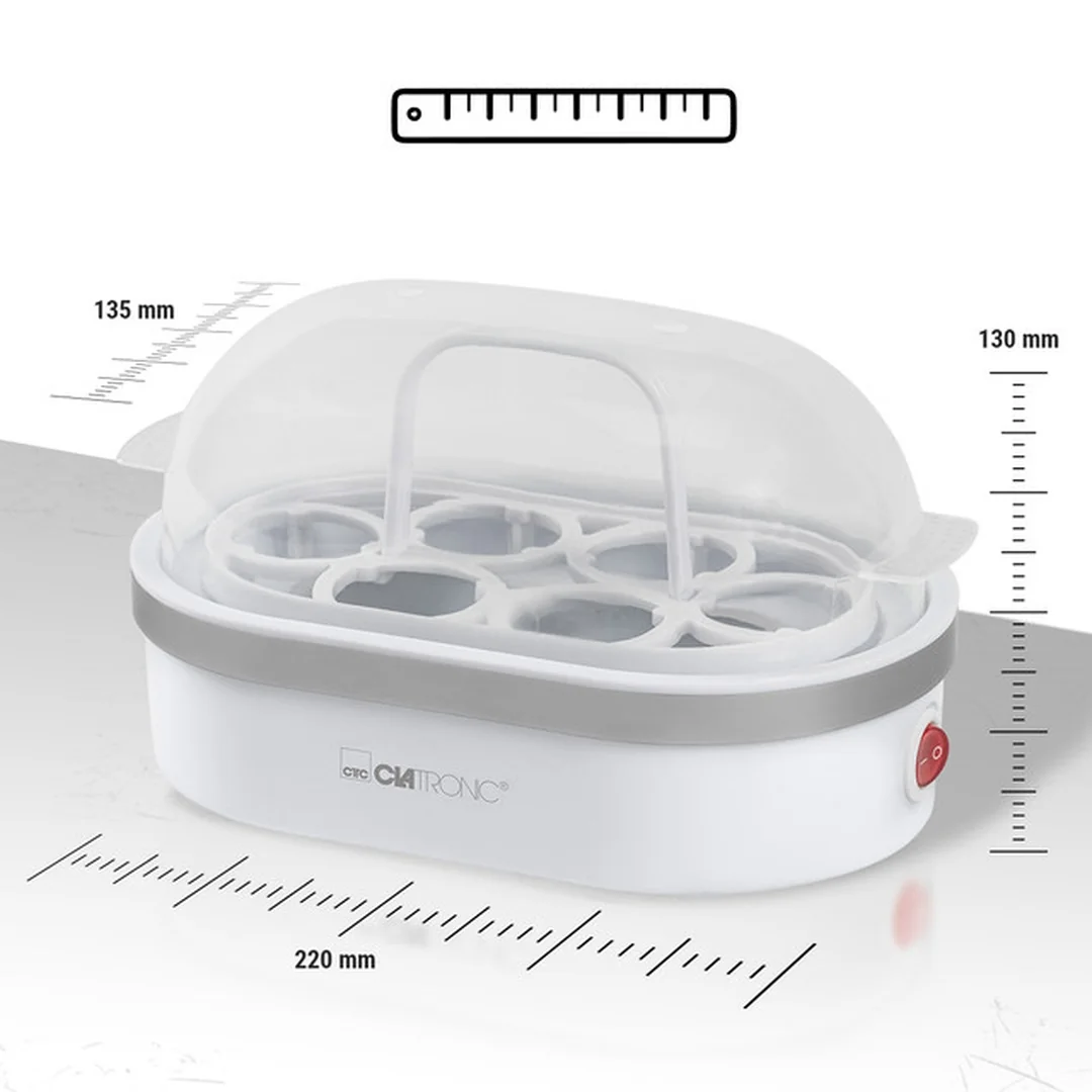 Clatronic EK 3497 varič vajec na 6 vajec, nepriľnavý povrch, 400 W