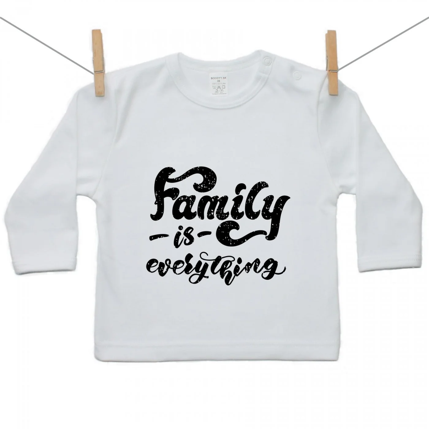 Boodyy Tričko s dlhým rukávom Family is everything Veľkosť: 122