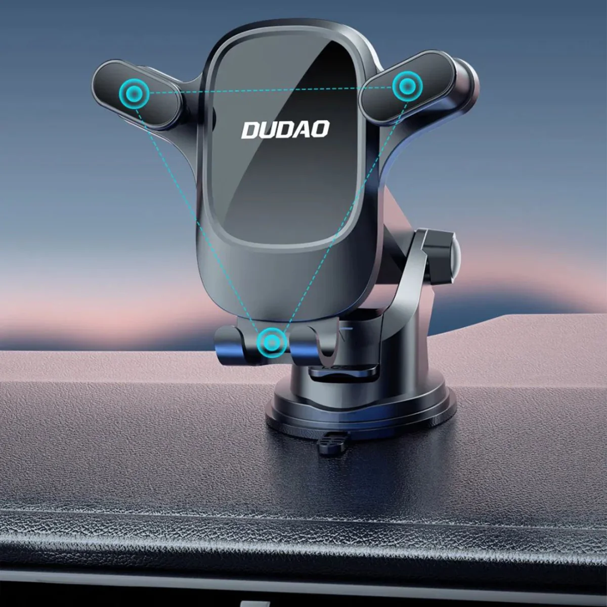 Dudao F5Pro Cockpit držiak na mobil do auta, čierny