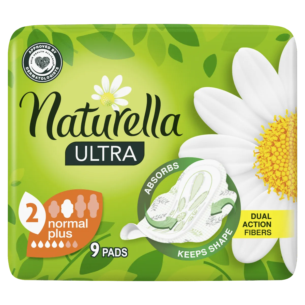 Naturella Ultra Normal Plus Harmanček Vložky S Krídelkami 1×9ks, vložky