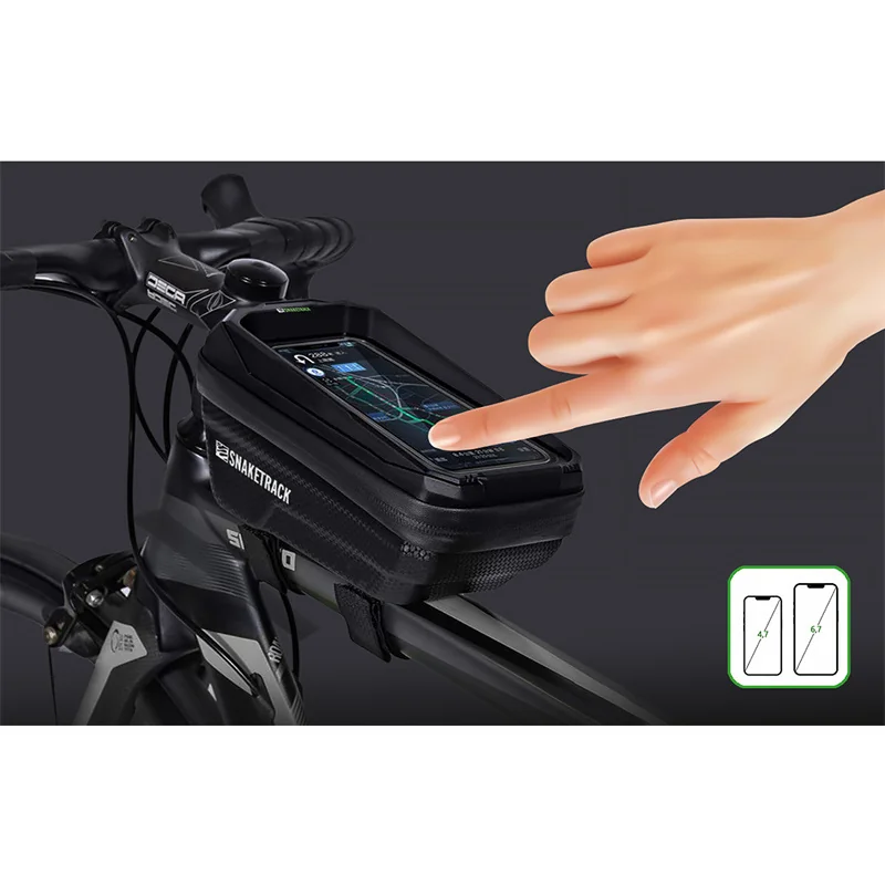 Brašňa na bicykel pre mobil SNAKETRACK ST03 1,2l čierna
