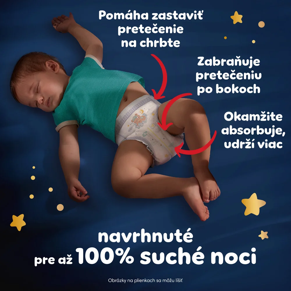Pampers Pants Night plienkové nohavičky veľkosť 4,9kg-15kg 52 ks