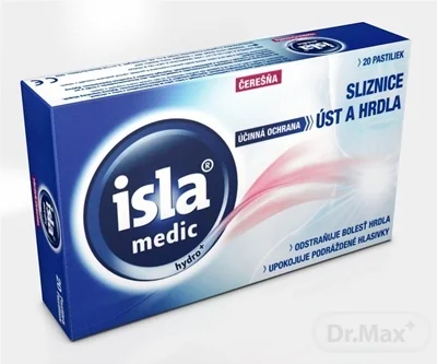 ISLA MEDIC hydro+ čerešňa 1×20 ks, pastilky