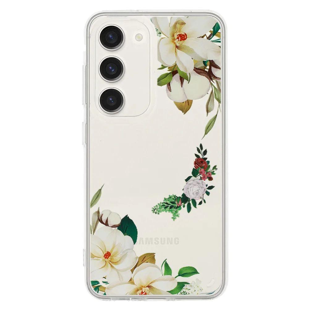 MG Flower kryt na Samsung Galaxy S23 FE, white flower