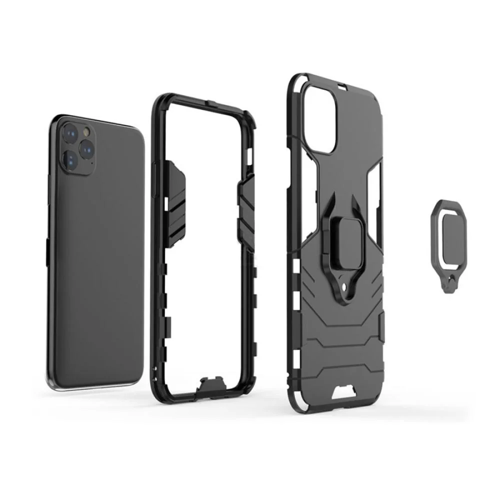 Odolné Puzdro Ring Armor Case pre Realme 10 - Čierna