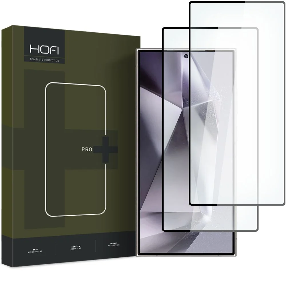 HOFI Glass Pro Full Screen 2x ochranné sklo na Samsung Galaxy S24 Ultra, čierne a, čierne