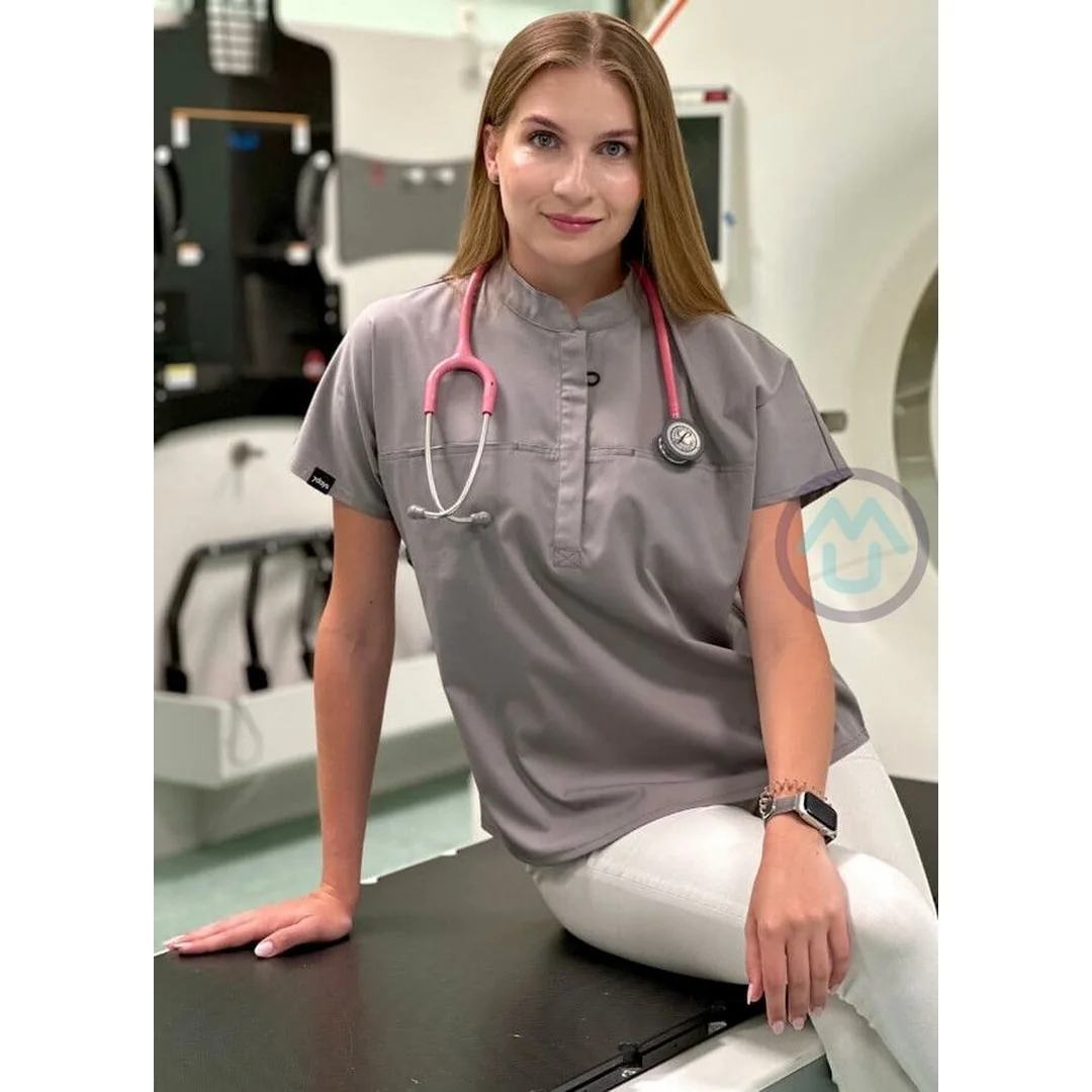 Zdravotnícka blúza LONDON (TENCEL™) - svetlo šedá M