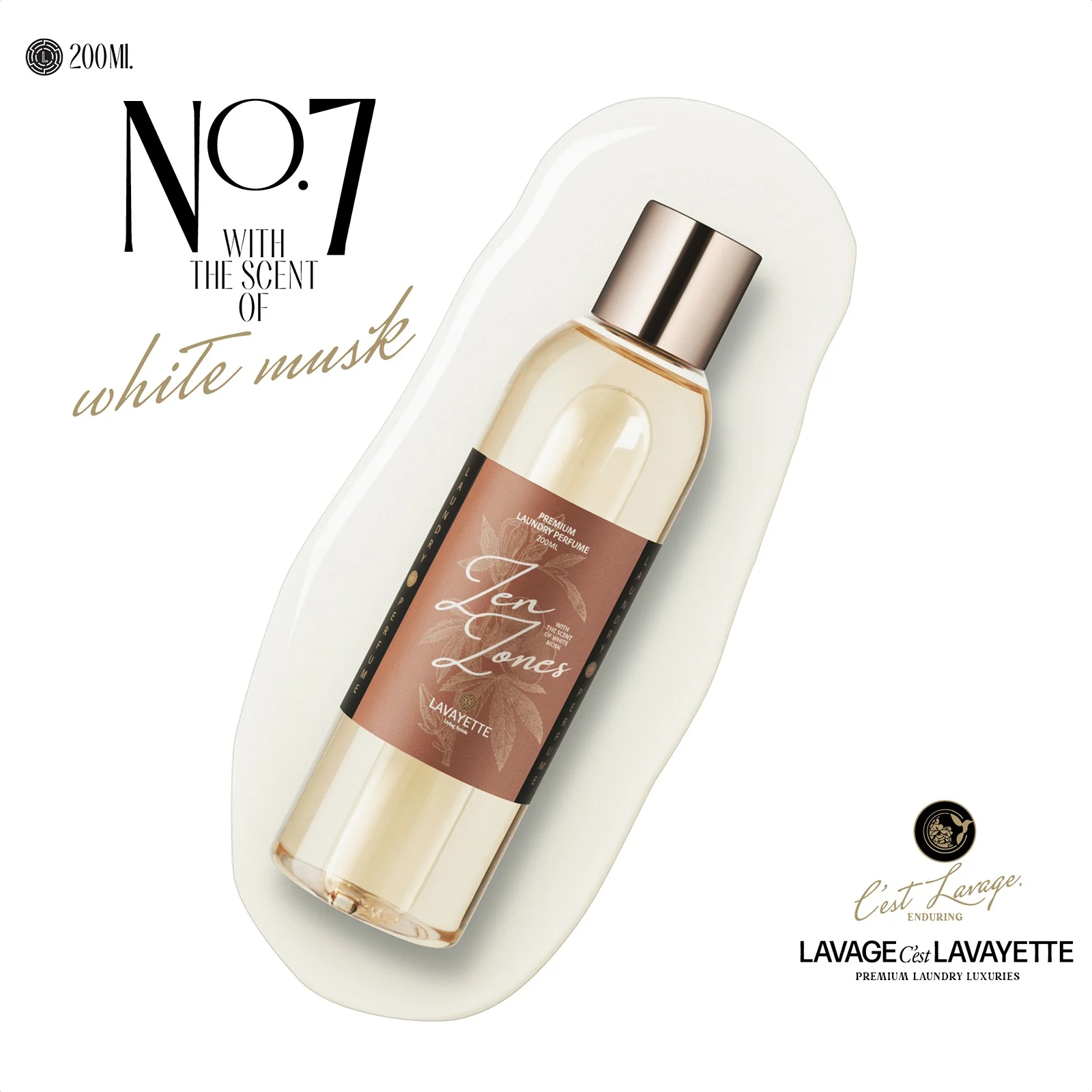 Parfum do prania Zen Zones 07 s vôňou bieleho pižma - 200ml