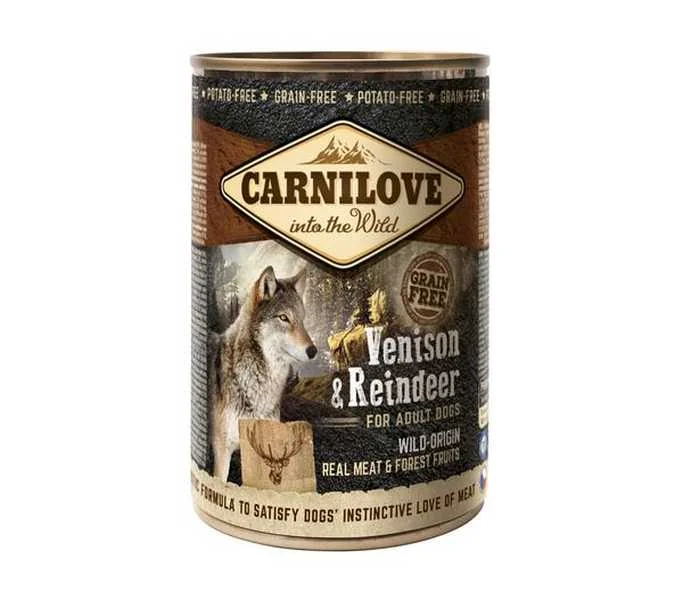 Carnilove Konzerva Wild Meat Venison&Reindeer 400g 1×400 g, konzerva pre psy