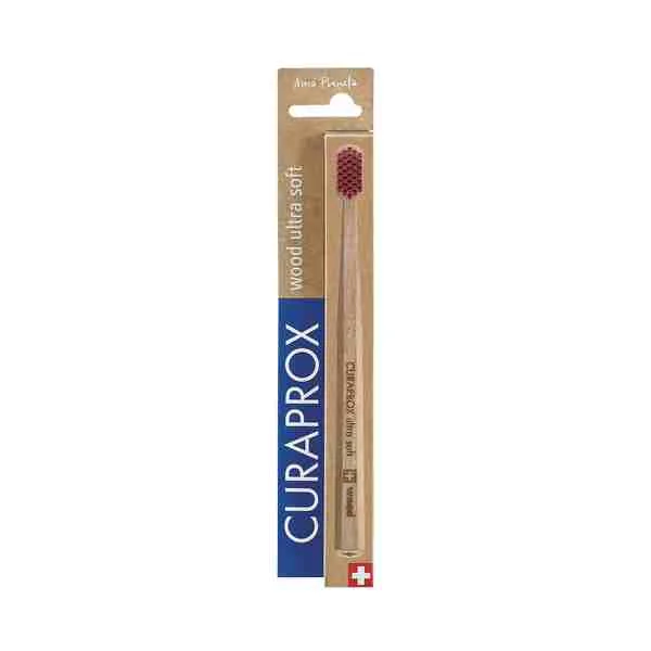 Curaprox CS wood - drevená kefka 1×1 ks, drevená zubná kefka