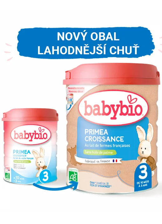 BABYBIO PRIMEA 3 Croissance dojčenské bio mlieko (800 g) 1×800 g, bio detská výživa
