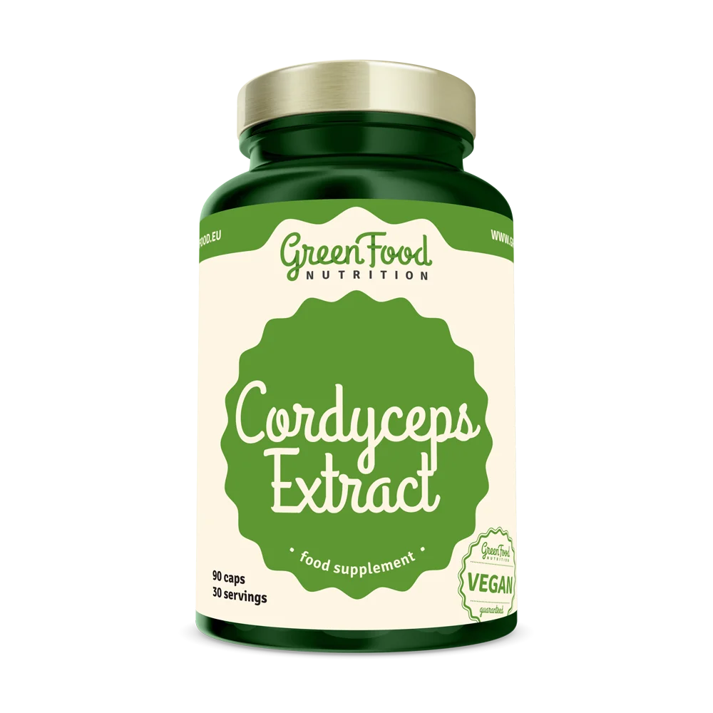 GreenFood Nutrition Cordyceps Extract 90 cps. 1×90 cps, výživový doplnok
