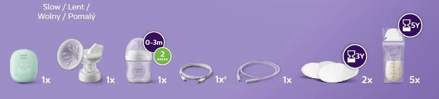 Philips AVENT Odsávačka materského mlieka elektrická sada Essential SCD323/20+Darček 1 set