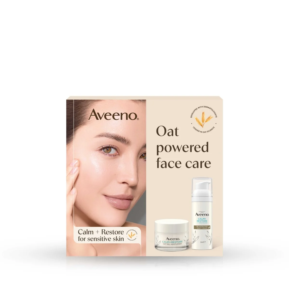 Darčeková sada Aveeno® Calm+Restore™ - pleťová starostlivosť na suchú a citlivú pokožku 1 set