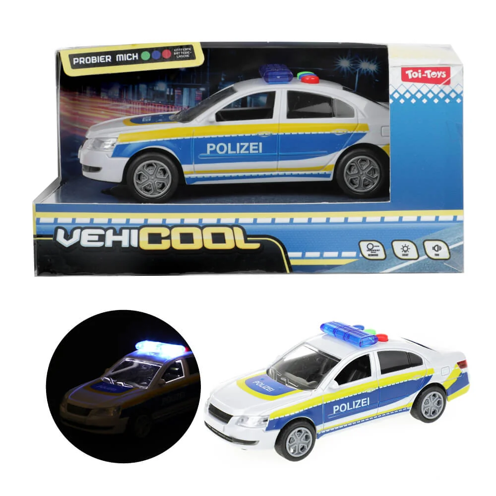 Auto polícia na baterky svetlo a zvuk, na zotrvačník -MOVEO