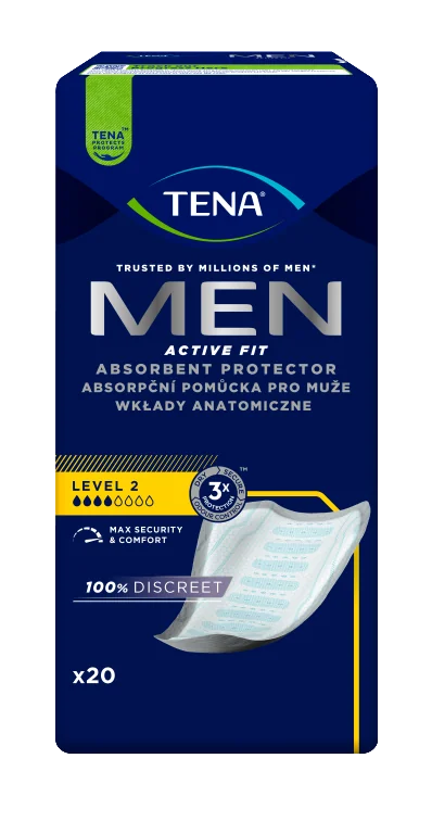 TENA Men Level 2 1×20 ks, inkontinenčné vložky pre mužov