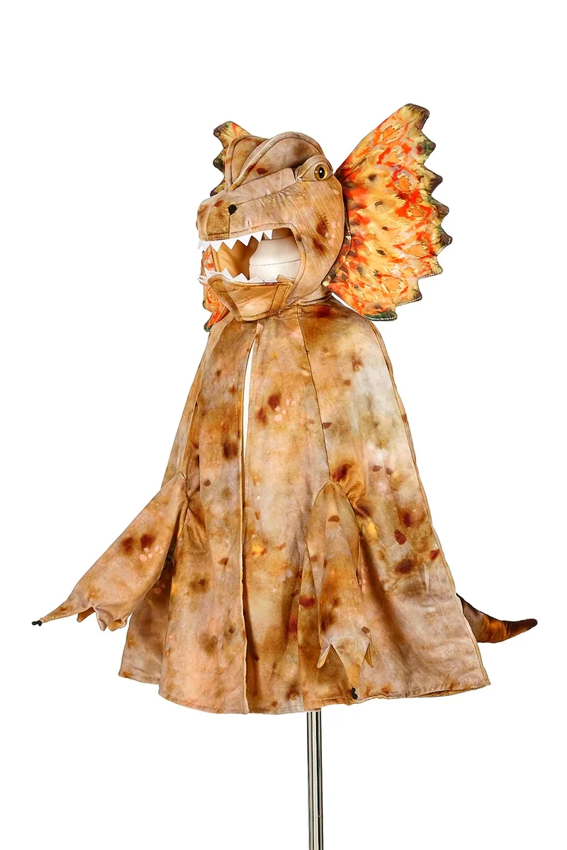 Souza! - detský kostým - dinosaurí plášť Dilophosaurus - 4 až 7 rokov, 104 - 122 cm