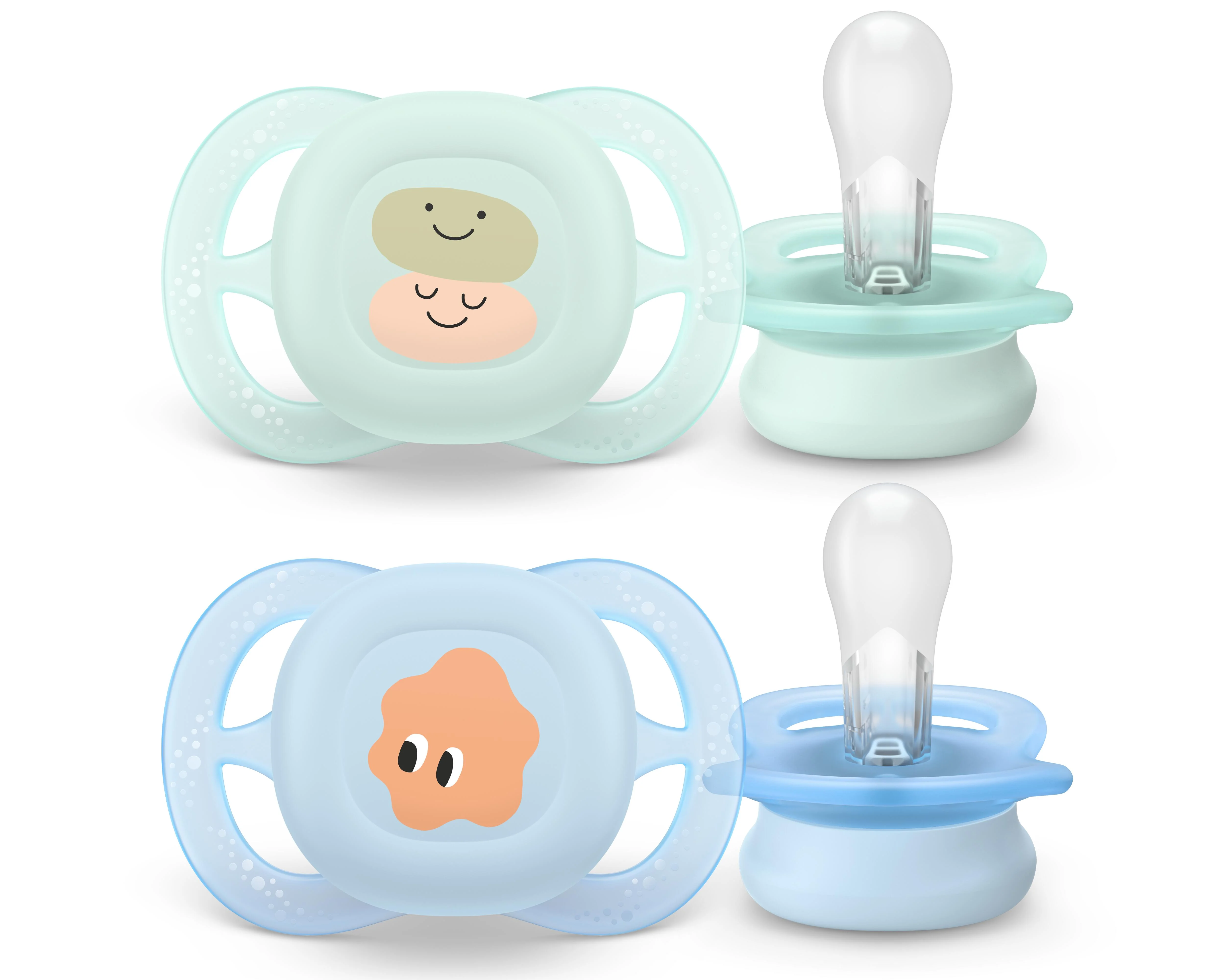 Philips AVENT - Cumlík Ultrastart s obrázkom SCF075/14, 0-2 m, chlapec 2 ks
