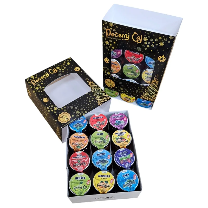 Pečený čaj 60ml – 12ks vianočné darčekové balenie 12 x 60ml mix príchutí