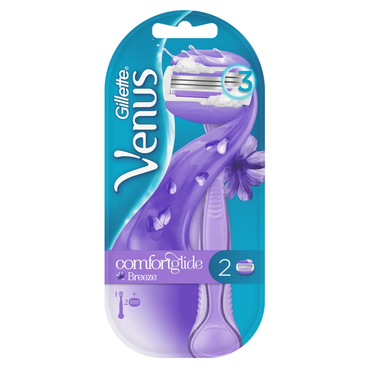 Venus Comfort glide breeze Strojček + 2 holiace hlavice