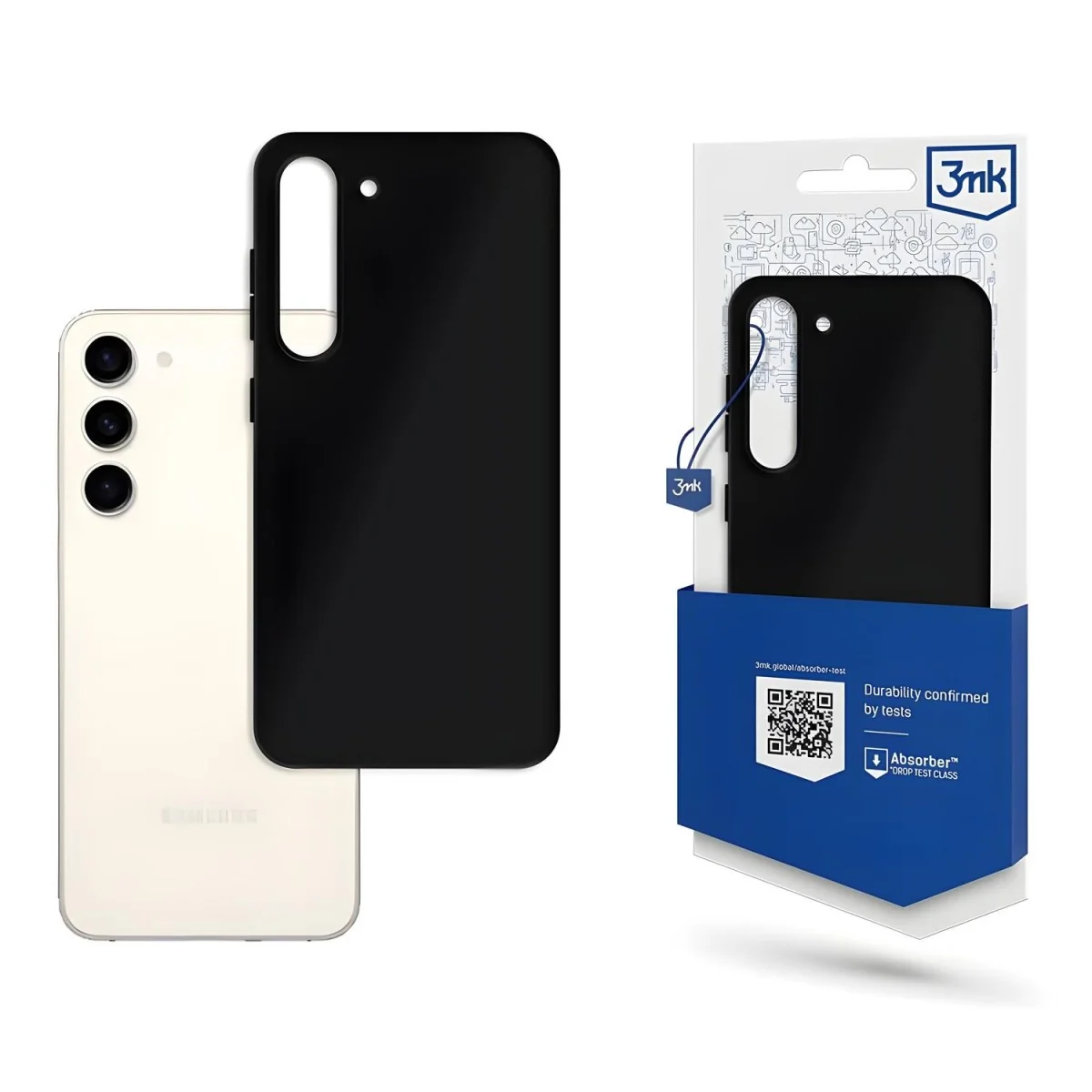 Matné puzdro pre Samsung Galaxy S23 - Čierne 3mk, odolné, štýlové