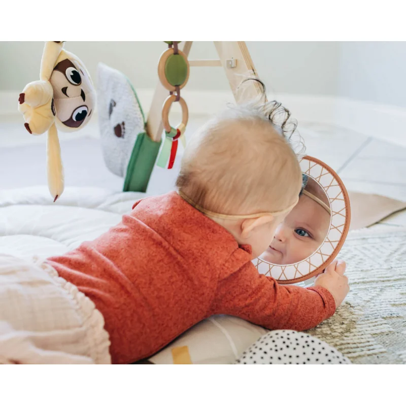 Tiny Love Edukačná hracia podložka s drevenou hrazdou - Boho Chic , 0m+