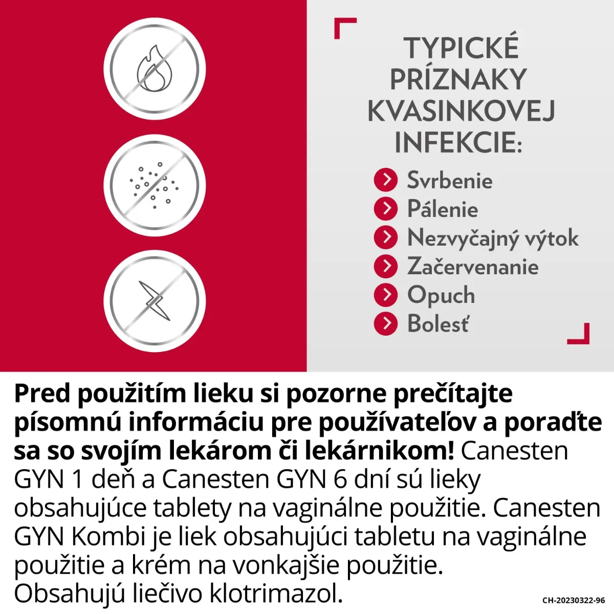 Canesten GYN 6 dní 1×6 tbl, liek na vaginálnu kvasinkovú infekciu