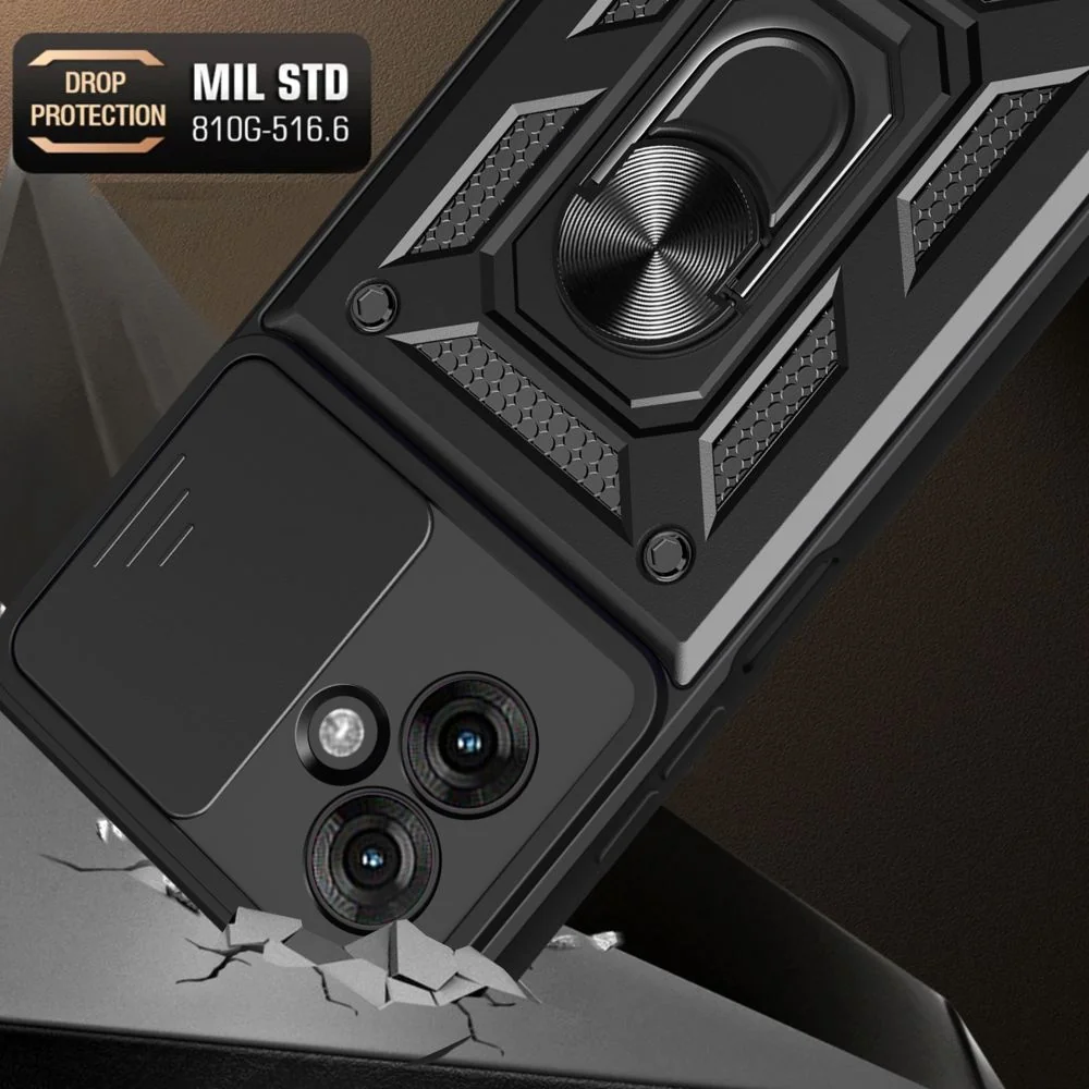 Tech-Protect Camshield Pro kryt na Motorola Moto G55 5G, čierny