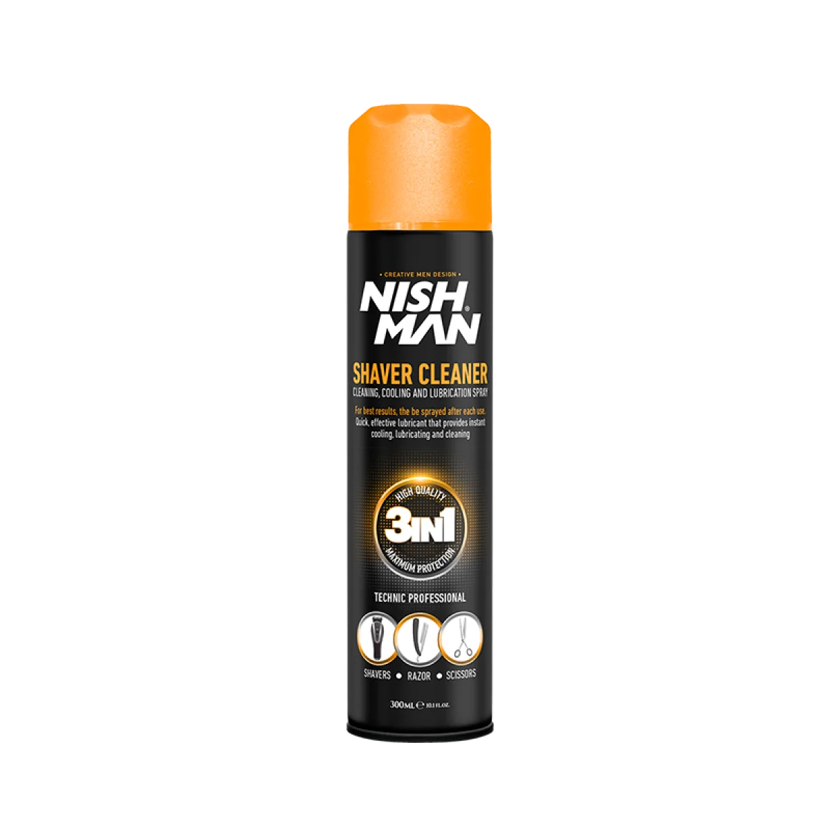 Sprej na čistenie strojčekov, nožníc a nástrojov na manikúru Nishman Shaver Cleaner 400ml
