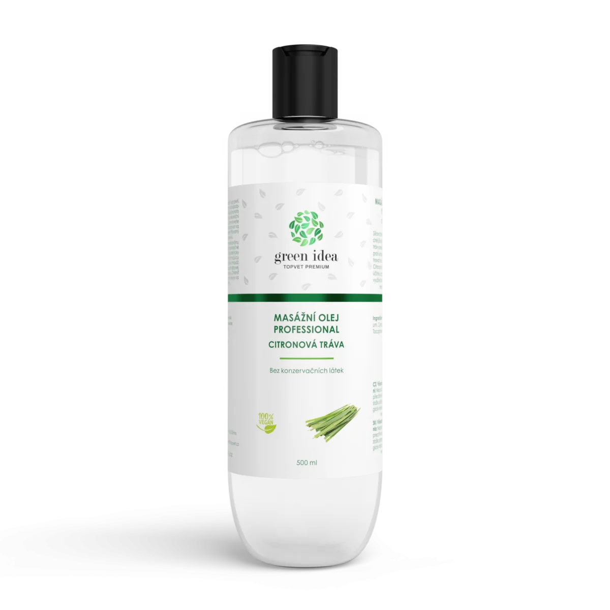 Citrónová tráva – masážny olej 500 ml – Green idea