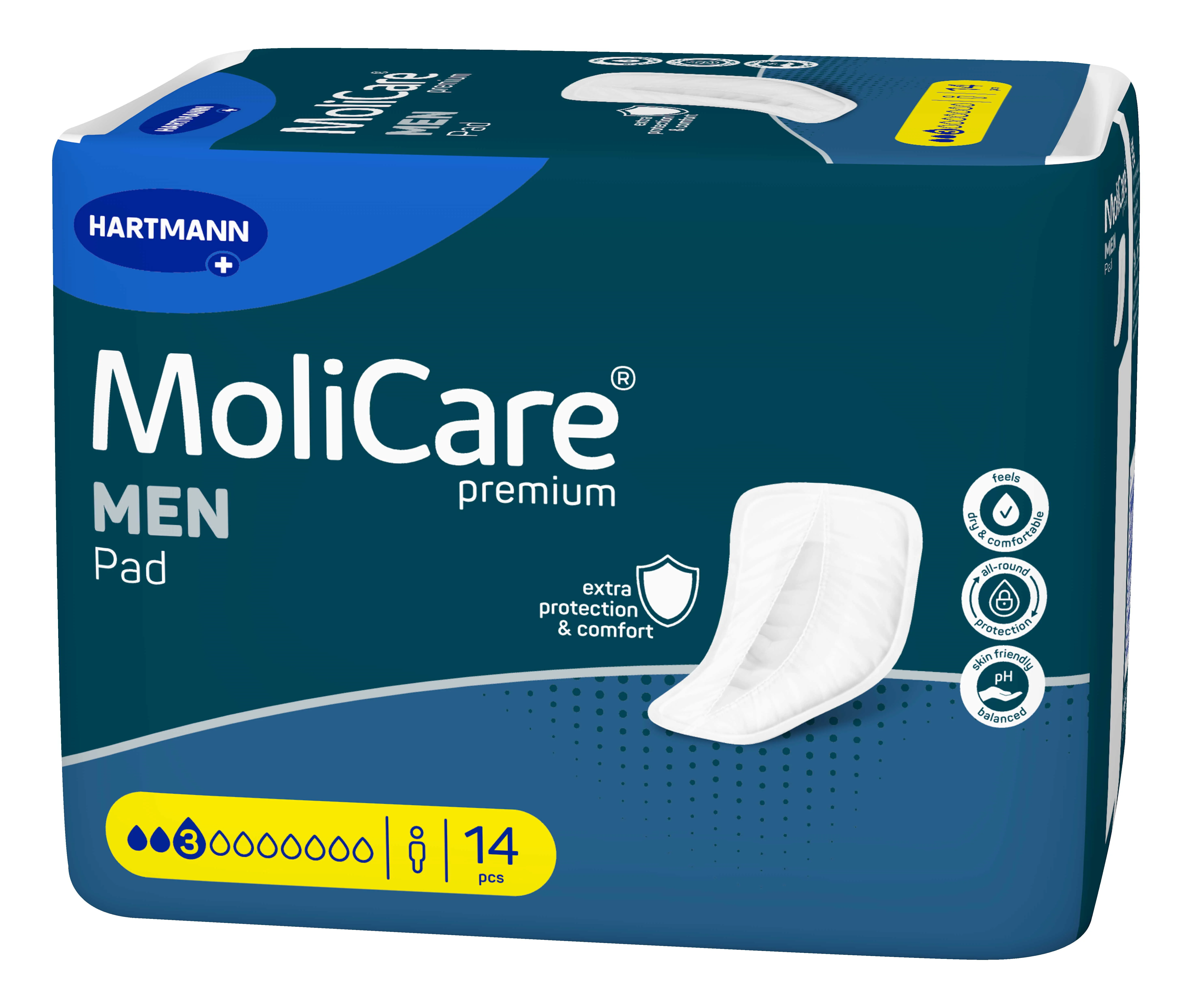 MoliCare Premium MEN PAD 3 kvapky
inkontinenčné vložky pre mužov, savosť 441 ml, 27 cm 14 ks