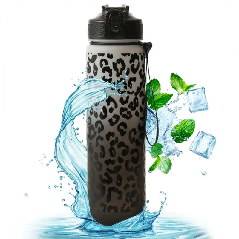 Livefy fľaša na vodu Panter 1l, čierna / biela