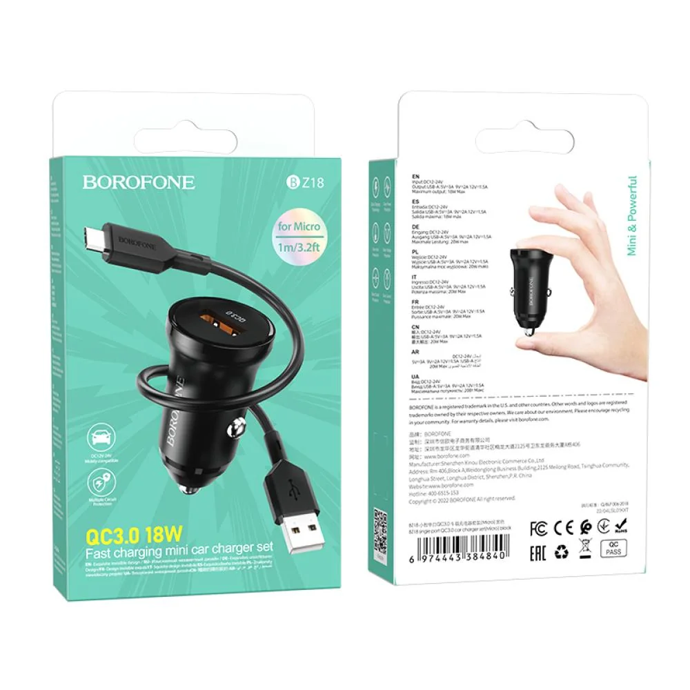 Nabíjačka do auta S káblom USB - MicroUSB