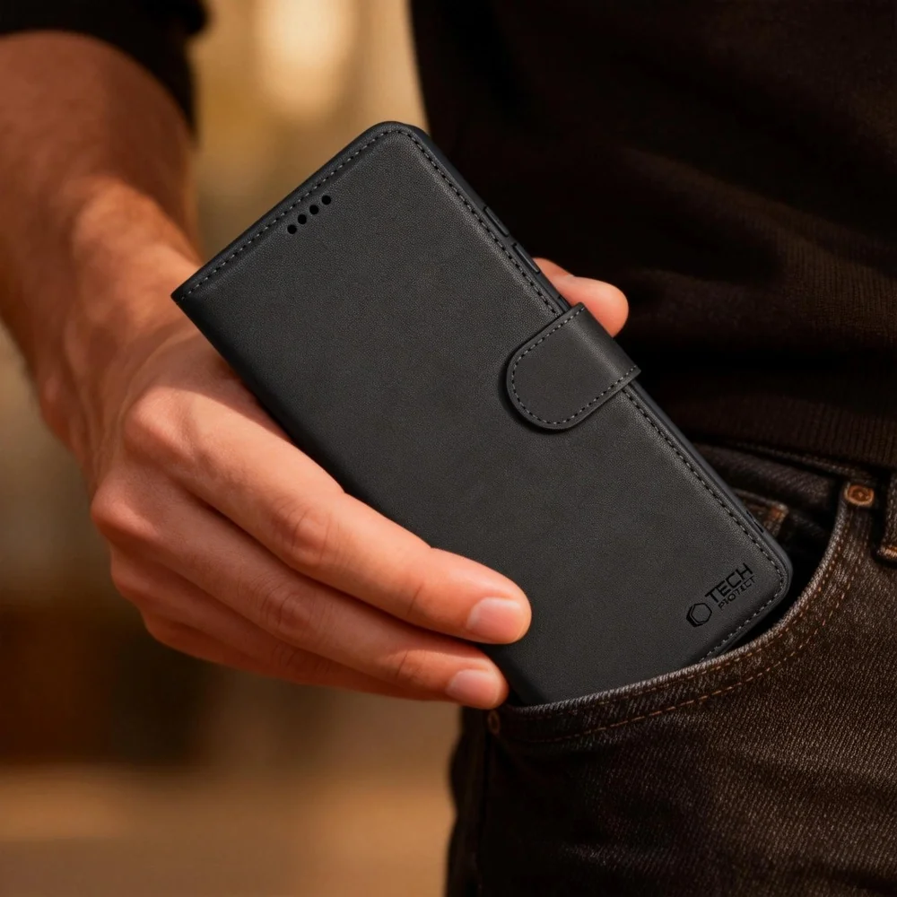 Tech-Protect Wallet knižkové puzdro na Motorola Edge 70 Pro 5G, čierne