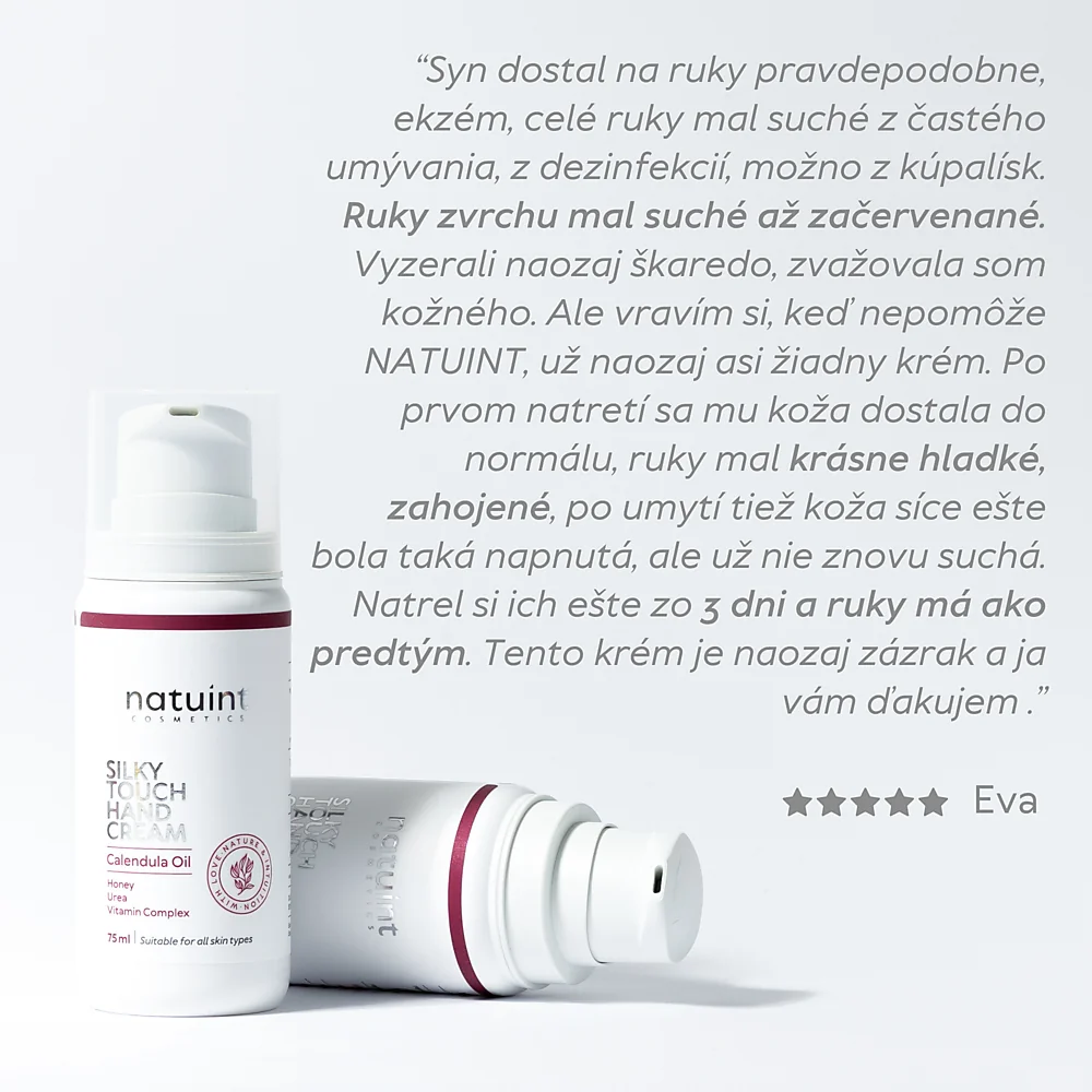 Natuint - Výživný krém na ruky Silky Touch Hand Cream