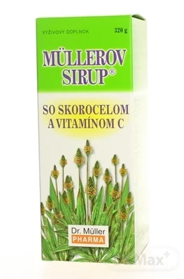 MÜLLEROV SIRUP SO SKOROCELOM A VIT. C 1×320 g, výživový doplnok