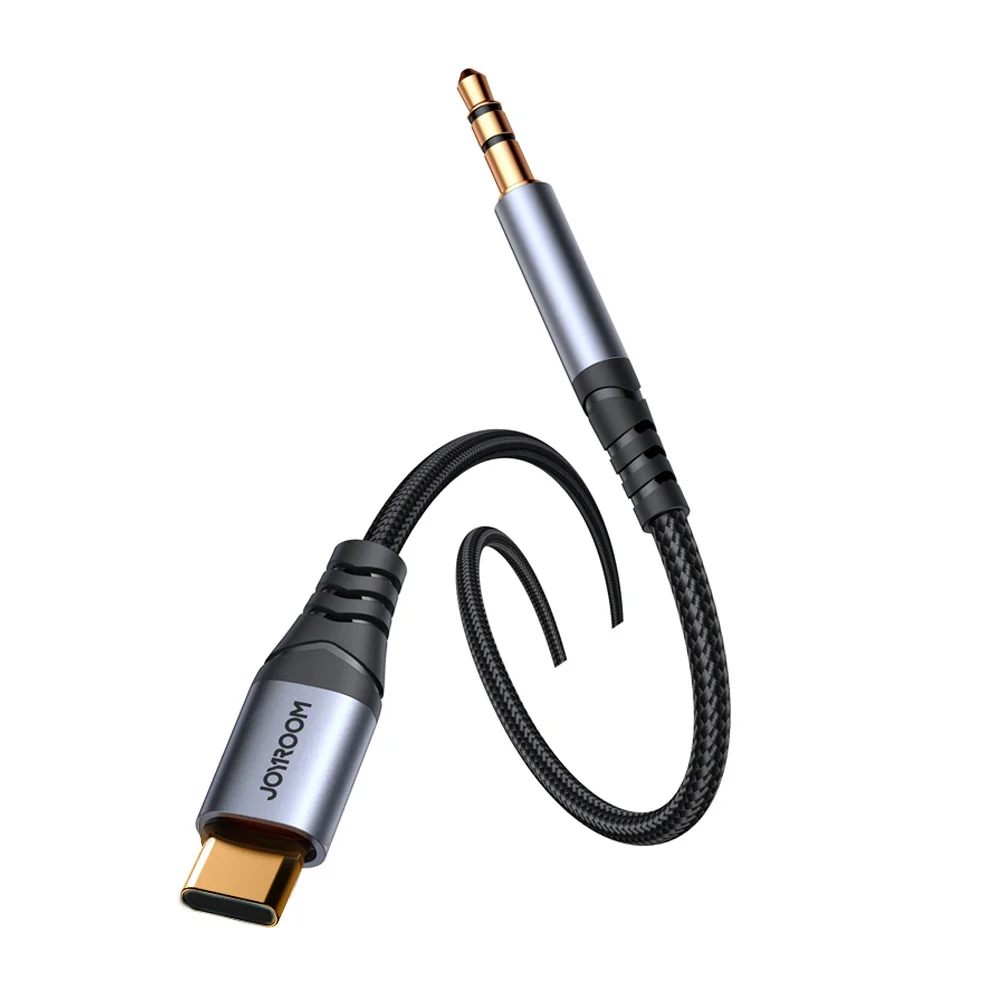 Joyroom SY-A07 Audio kábel 3.5 mm jack - USB-C 1.2m, čierny