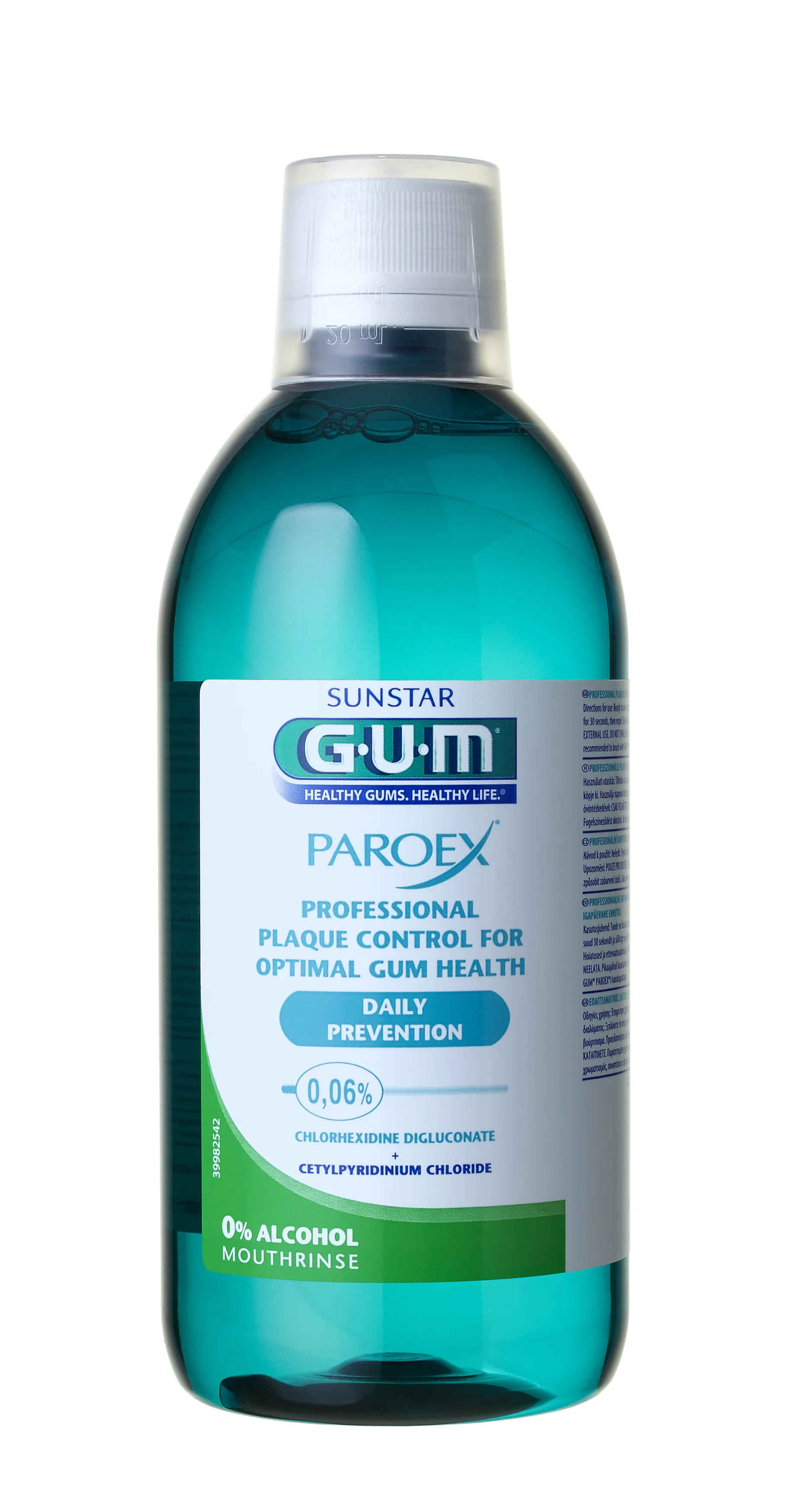 GUM PAROEX (CHX 0,06 %) ústna voda 1×500 ml, ústny výplach