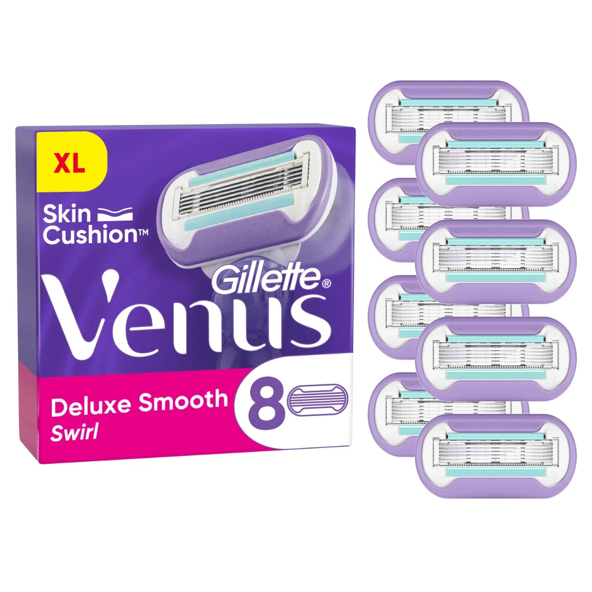 Gillette Venus Swirl Extra Smooth hlavica 8ks 1×8 ks, náhradne hlavice