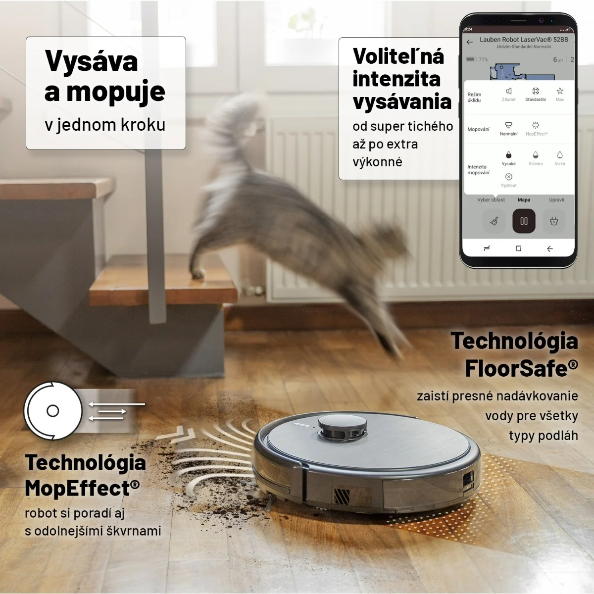Lauben Robot LaserVac® 52BB Pet 1×1 ks, robotický vysávač
