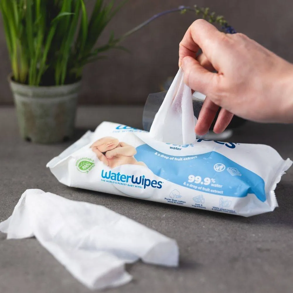 WATERWIPES Vlhčené obrúsky bez obsahu plastov 28 ks 1×28 ks, vlhčené obrúsky