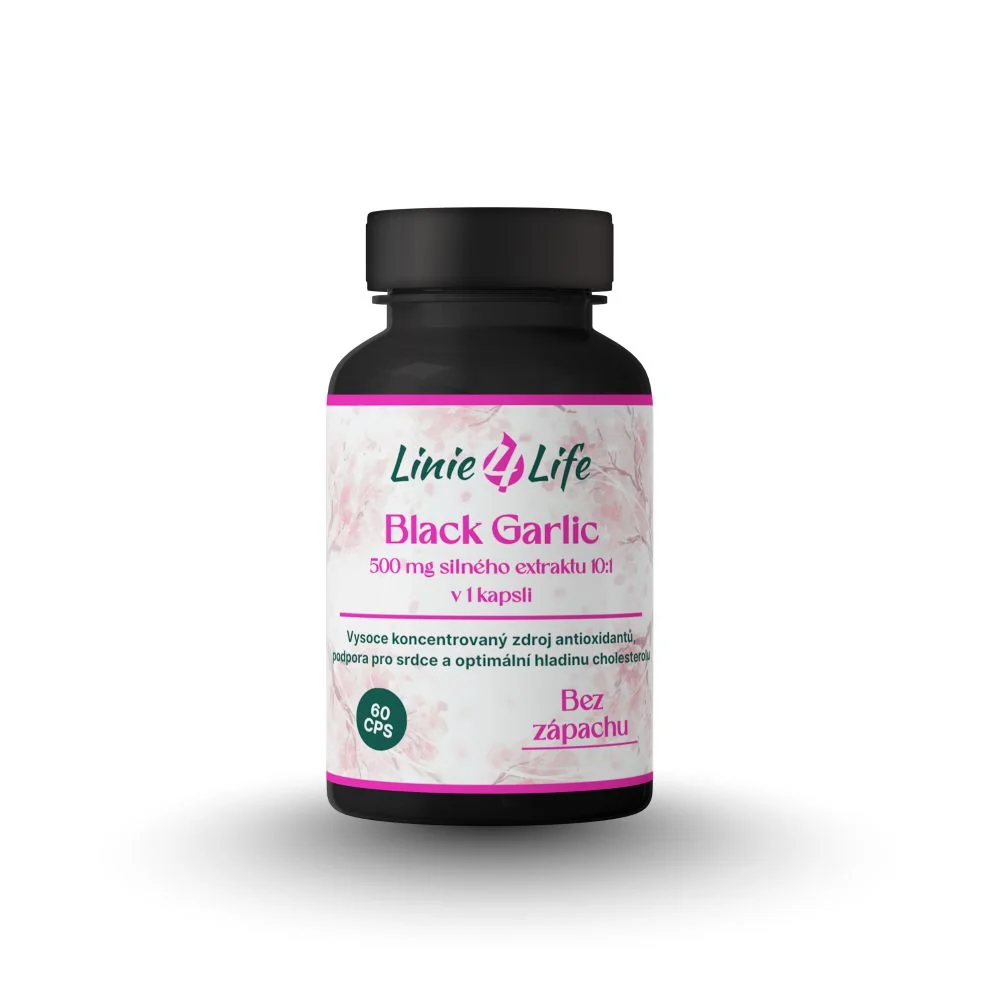 Linie4life BLACK GARLIC čierny cesnak 500 mg 60 kapsúl