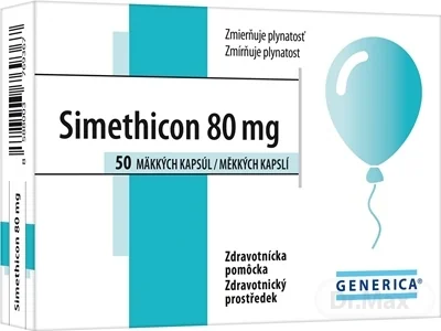 GENERICA Simethicon 80 mg 1x50 ks, výživový doplnok
