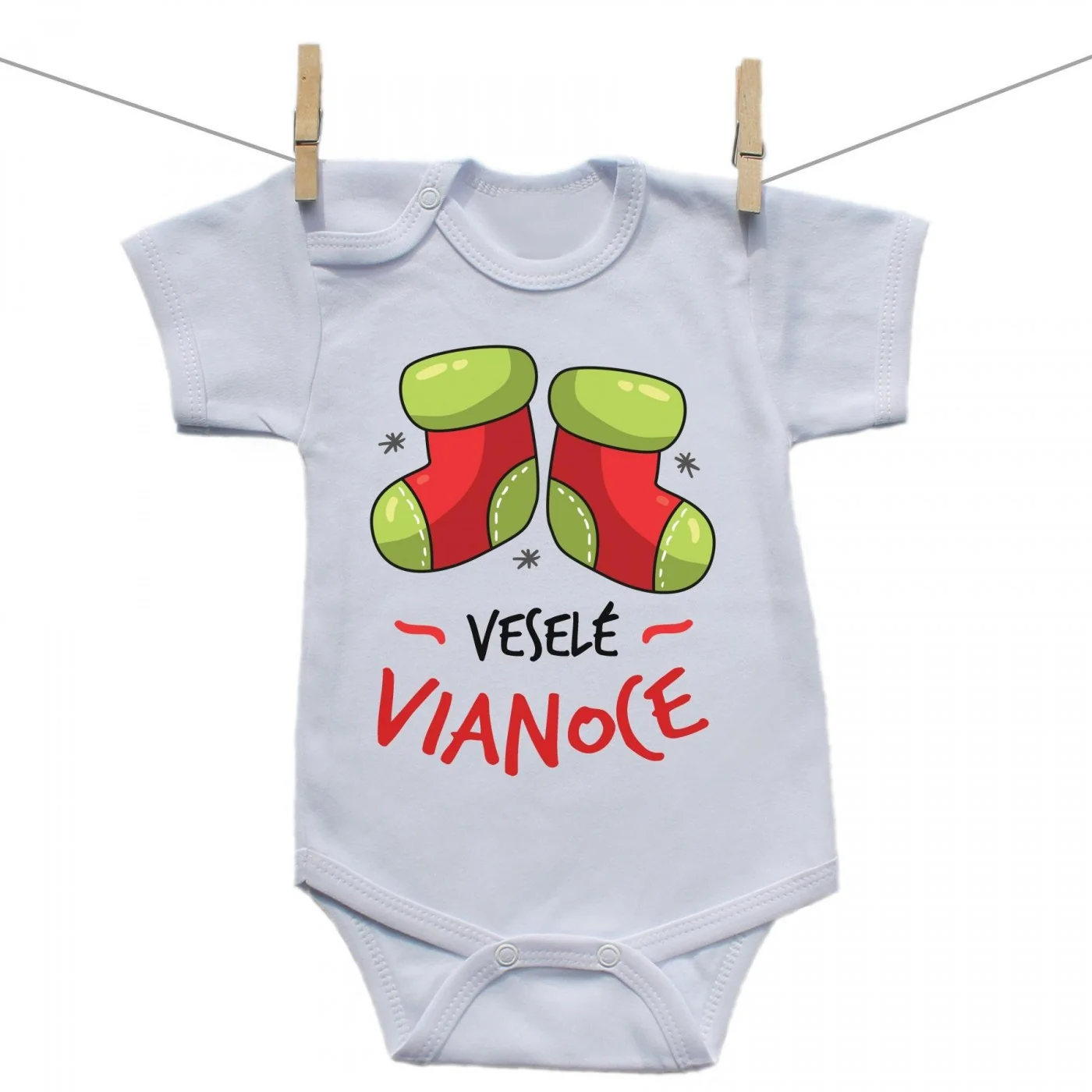 Boodyy Body s krátkym rukávom Veselé Vianoce Veľkosť: 50