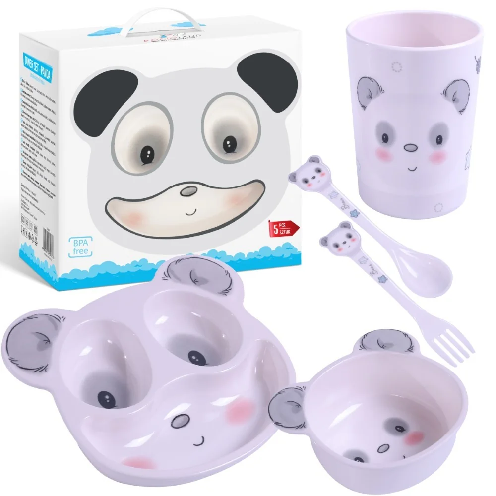 Sada detského riadu 5D pre deti - Panda