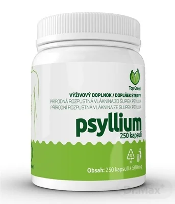 Top Green Psyllium 1×250 cps, výživový doplnok